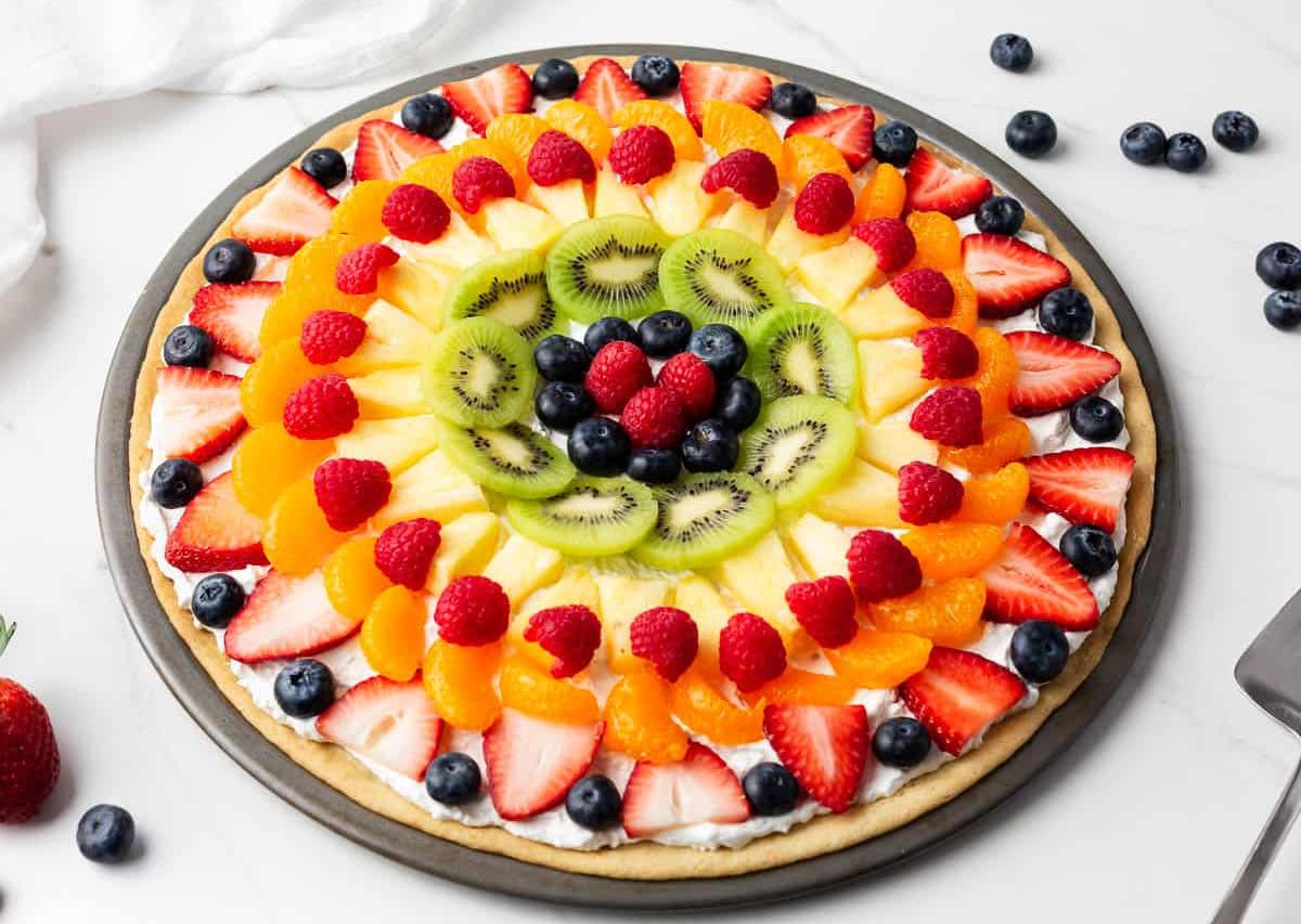Fruit Pizza with Pineapple Glaze.